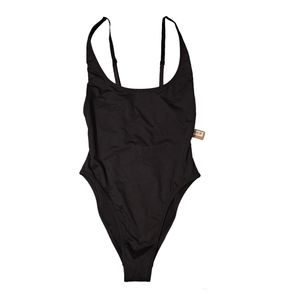 SKIMS FITS EVERYBODY SQUARE NECK ONYX Swimsuit Small